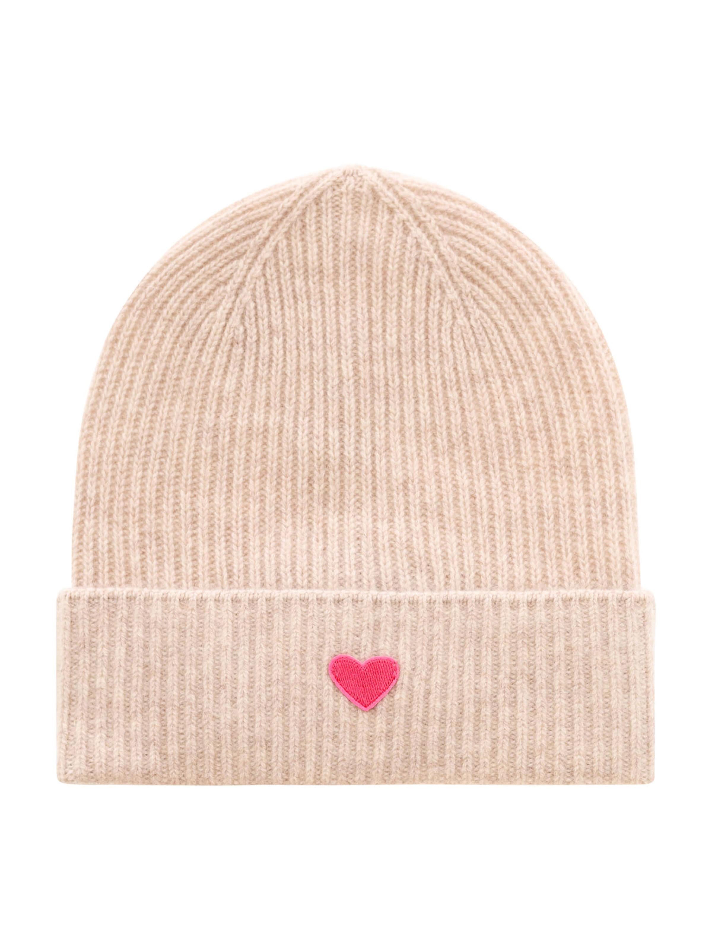 Zwillingsherz Beanie in Beige