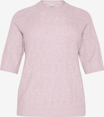 KAFFE CURVE Trui 'Tenna' in Lila: voorkant