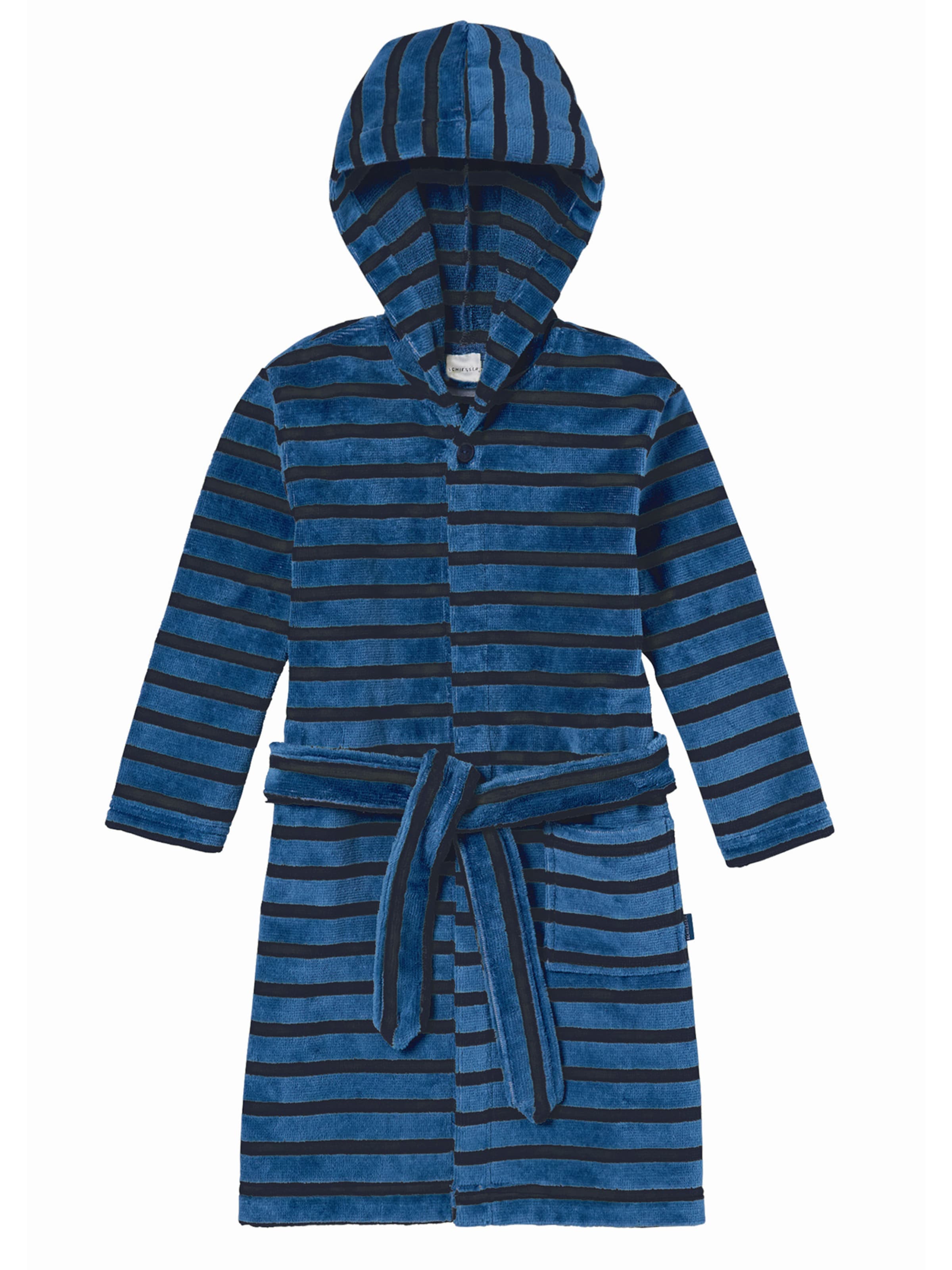 SCHIESSER Bathrobe ' Boys World ' in Blue: front