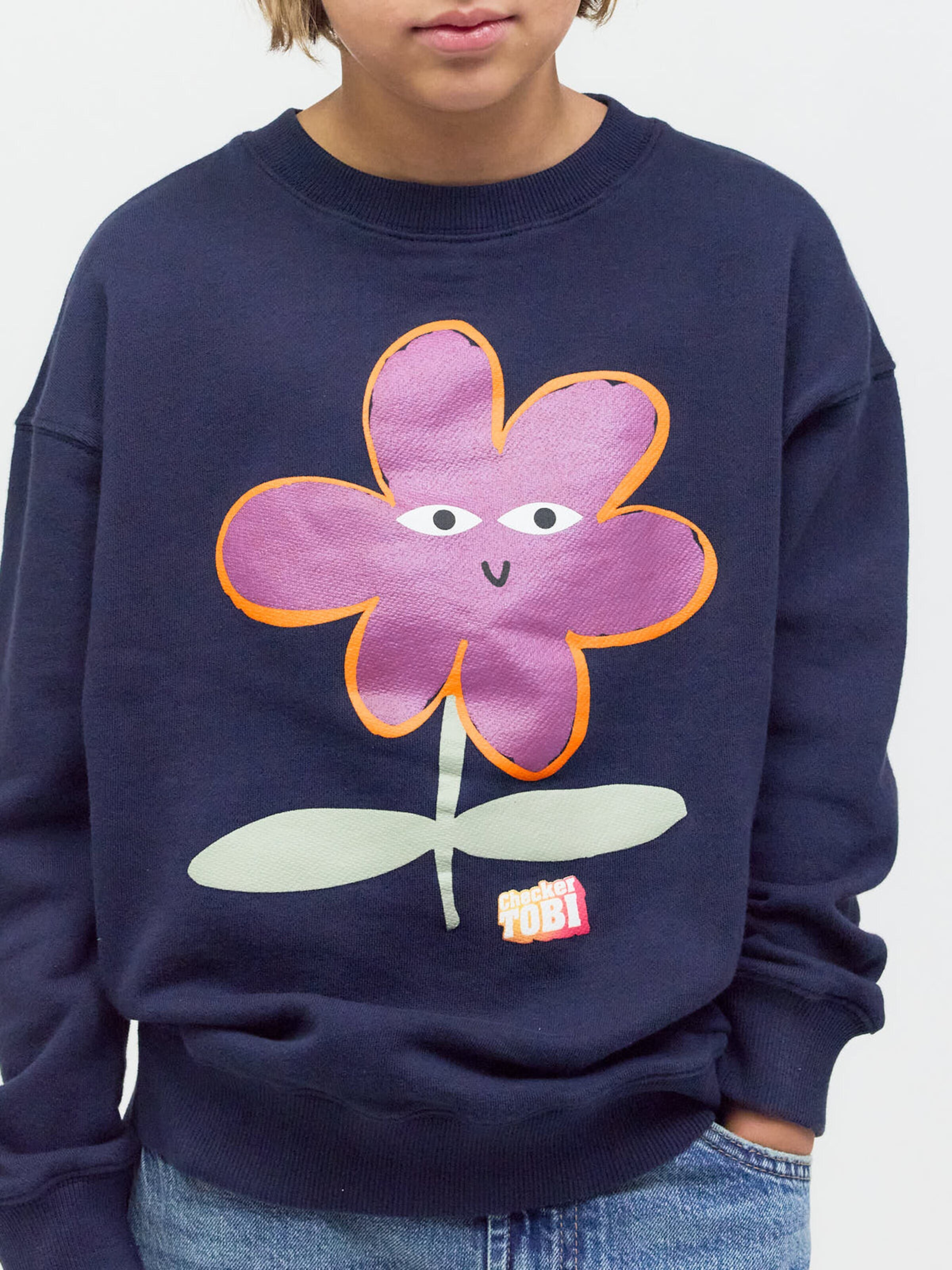 Play Play Pauly Sweatshirt 'CHECKER TOBI'‌ in Blau