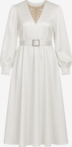 Robe de soirée MODAMIHRAM en blanc : devant