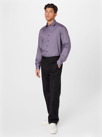 ETERNA Regular fit Button Up Shirt in Purple