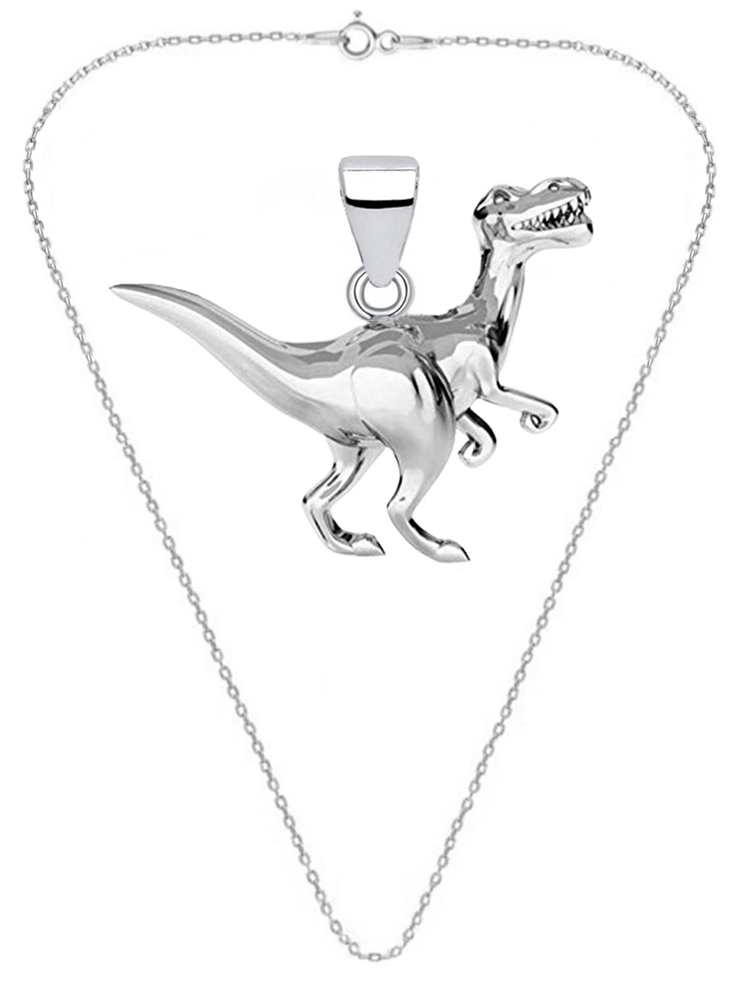 Goldene Hufeisen Jewelry 'Dinosaurier Silberkette' in Silver: front