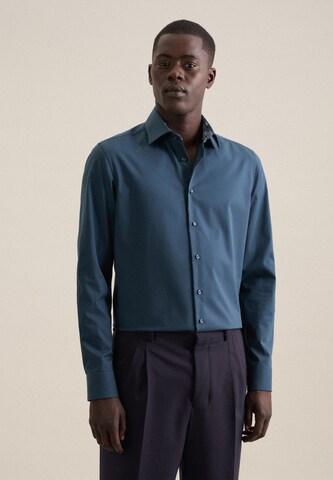 SEIDENSTICKER Slim fit Zakelijk overhemd 'Smart Essentials' in Blauw: voorkant