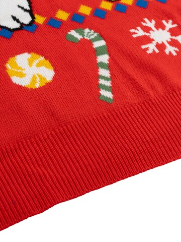 Snoopy & Die Peanuts Sweater 'Weihnachtspullover' in Red