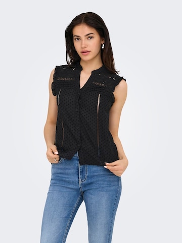 ONLY Blouse 'ONLEVELYN' in Zwart: voorkant