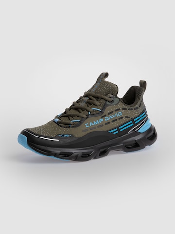CAMP DAVID Premium Sneaker im Jacquard-Design in Grün