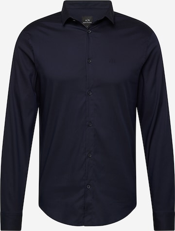 ARMANI EXCHANGE Slim Fit Businesspaita värissä sininen: etupuoli