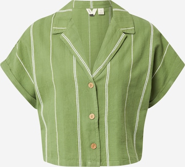 ROXY Blouse 'Winter Catcher' in Groen: voorkant