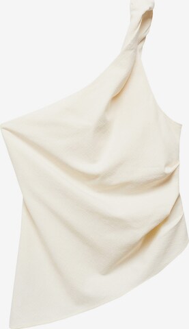 MANGO Top 'ABORIGEN' in Beige: voorkant