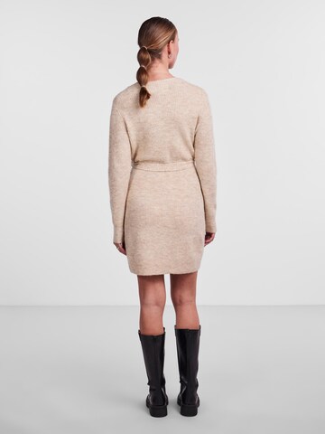 PIECES Knitted dress 'ELLEN' in Grey