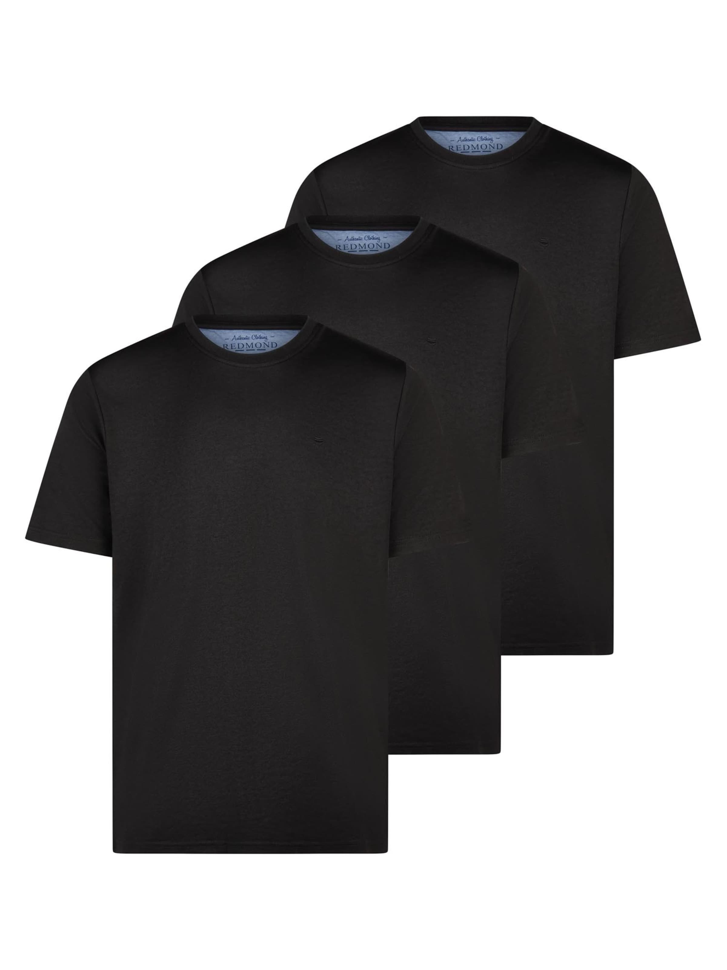 redmond Shirt 'Basic'‌‌‌‌‌‌‌ in Schwarz: Vorderseite