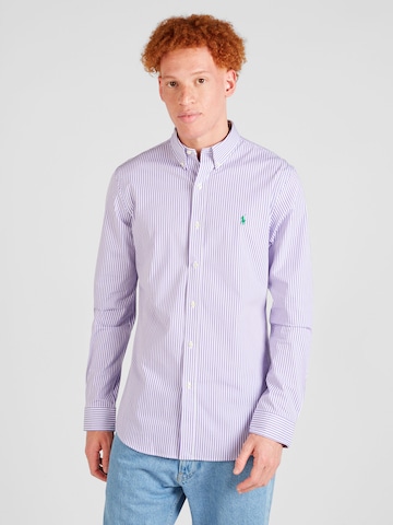 Slim fit Camicia di Polo Ralph Lauren in lilla: frontale