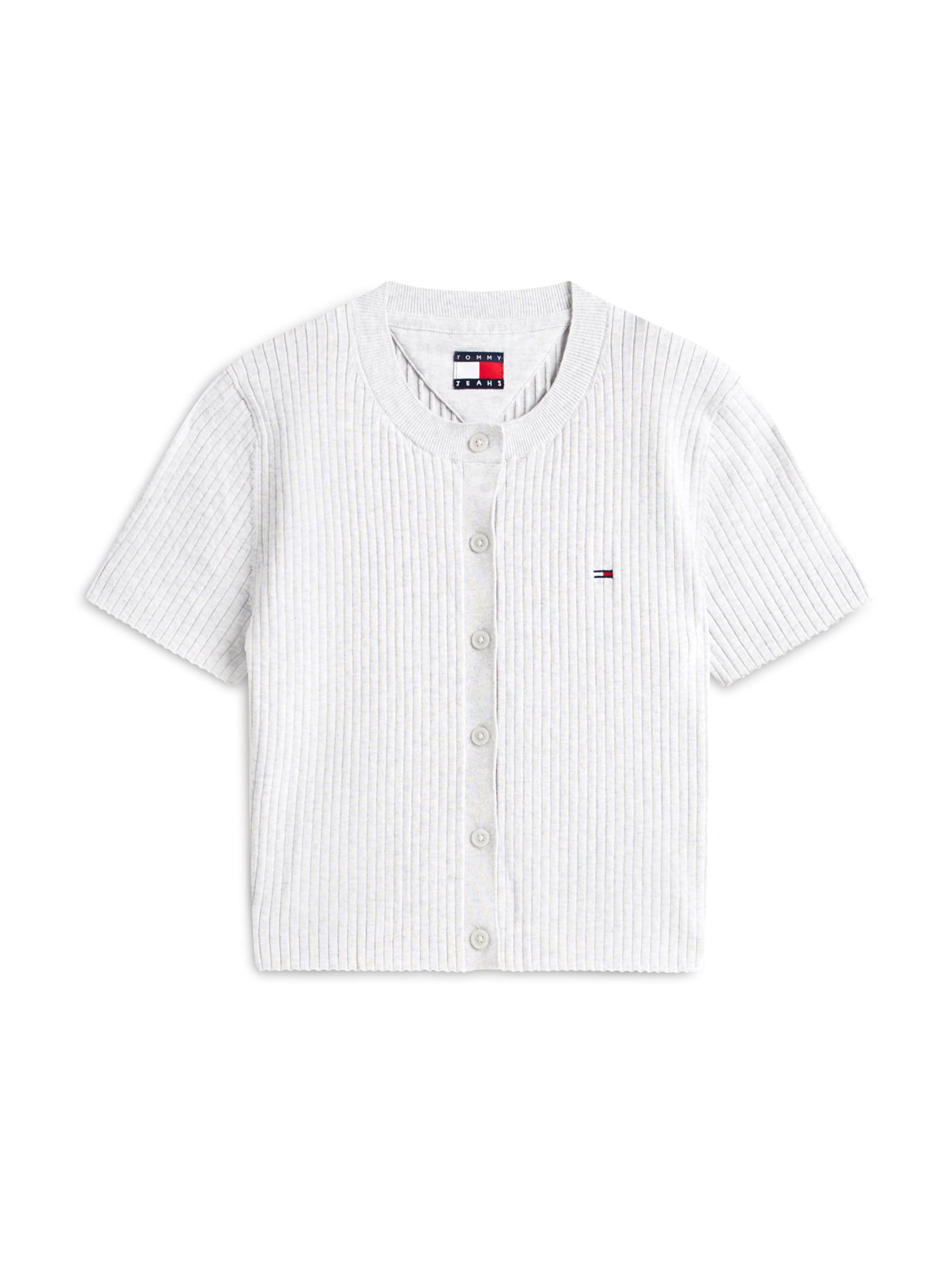 Cardigan 'ESSENTIAL' Tommy Jeans en gris : devant