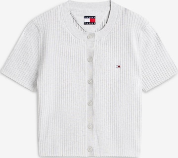 pilka Tommy Jeans Kardiganas 'ESSENTIAL': priekis