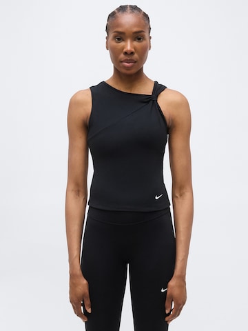 NIKE Top sportowy 'ONE' w kolorze czarny: przód
