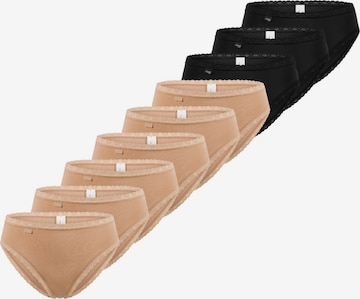 SLOGGI Slip '24/7 Cotton Lace' in Brown: front