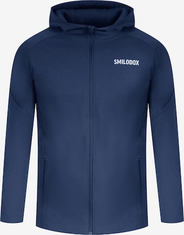 Smilodox Zip-Up Hoodie 'Maison' in Blue: front