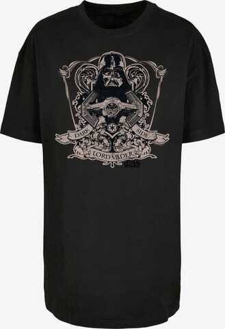 Maglia extra large 'Star Wars Dark Side Lord Vader' di F4NT4STIC in nero: frontale