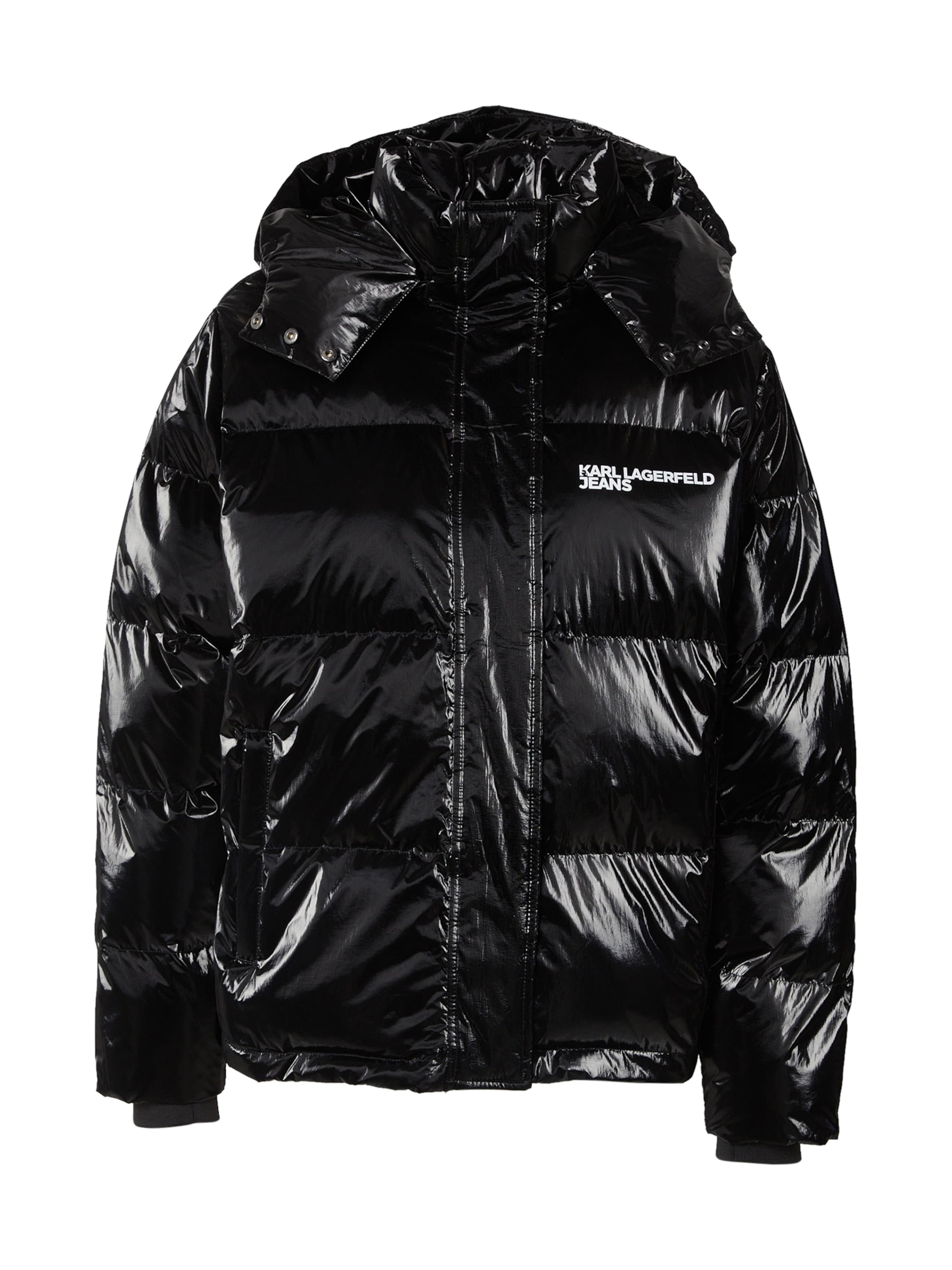 KARL LAGERFELD JEANS Χειμερινό μπουφάν σε μαύρο: μπροστά