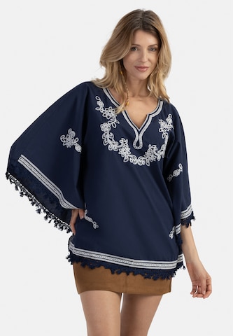 usha FESTIVAL Poncho in Blau