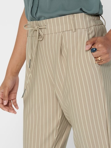 ONLY Slim fit Pleat-Front Pants 'Poptrash' in Beige