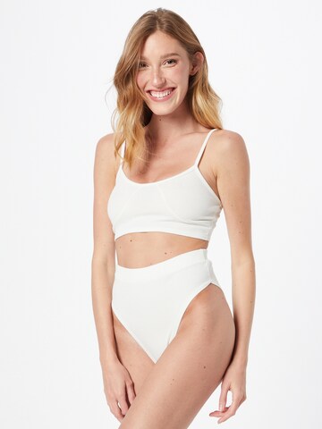 Nasty Gal Bralette Underwear Sets in White: front