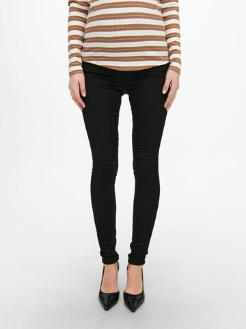 Only Maternity Skinny Jeans 'OLMROYAL' in Zwart: voorkant