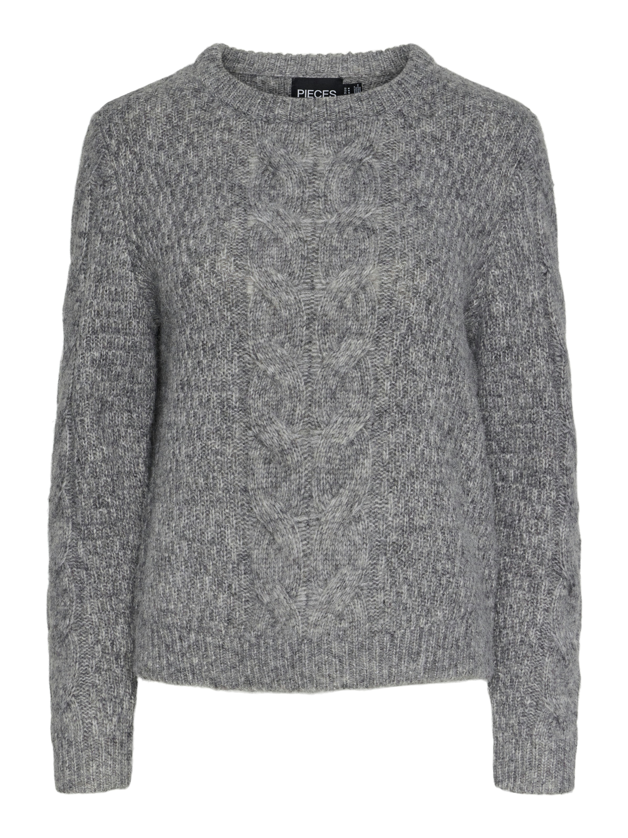 Pullover 'Nina' di PIECES in grigio: frontale