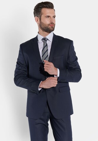 Coupe slim Veste de costume Steffen Klein en bleu : devant