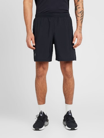 UNDER ARMOUR Regular Workout Pants 'Launch 7' in Black: front