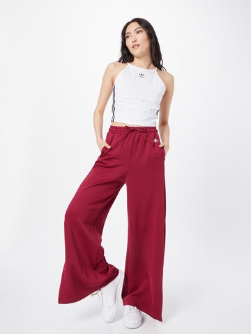 ADIDAS SPORTSWEARWide Leg/ Široke nogavice Sportske hlače 'Zoe Saldana' - crvena boja