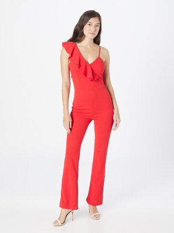 WAL G. Jumpsuit 'LAYLA' in Rood: voorkant