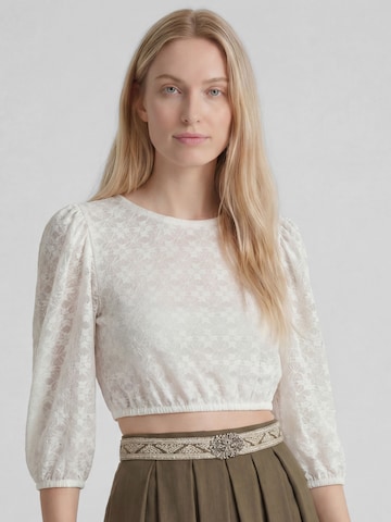 Blouse folklorique 'Kourtney' SPIETH & WENSKY en blanc : devant