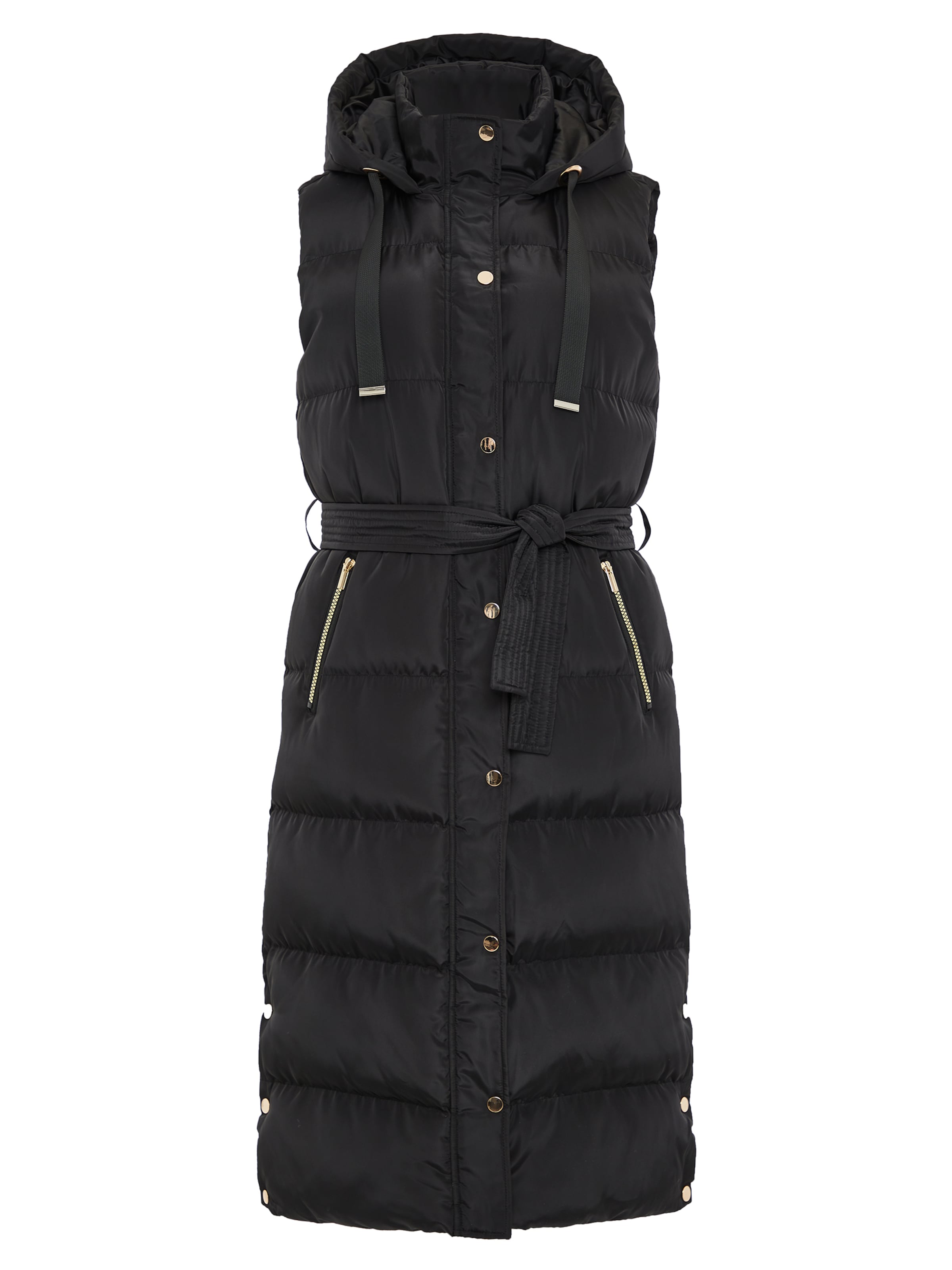 Threadbare Weste 'Robbie' in Schwarz: Vorderseite