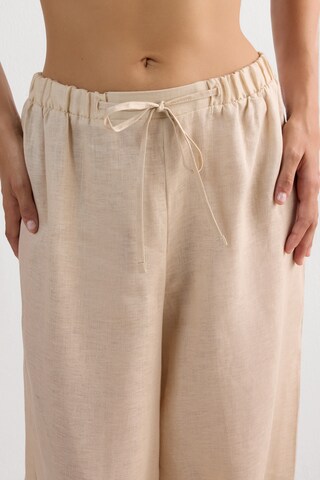 INTIMISSIMI Wide leg Pants 'The Pure Linen' in Beige