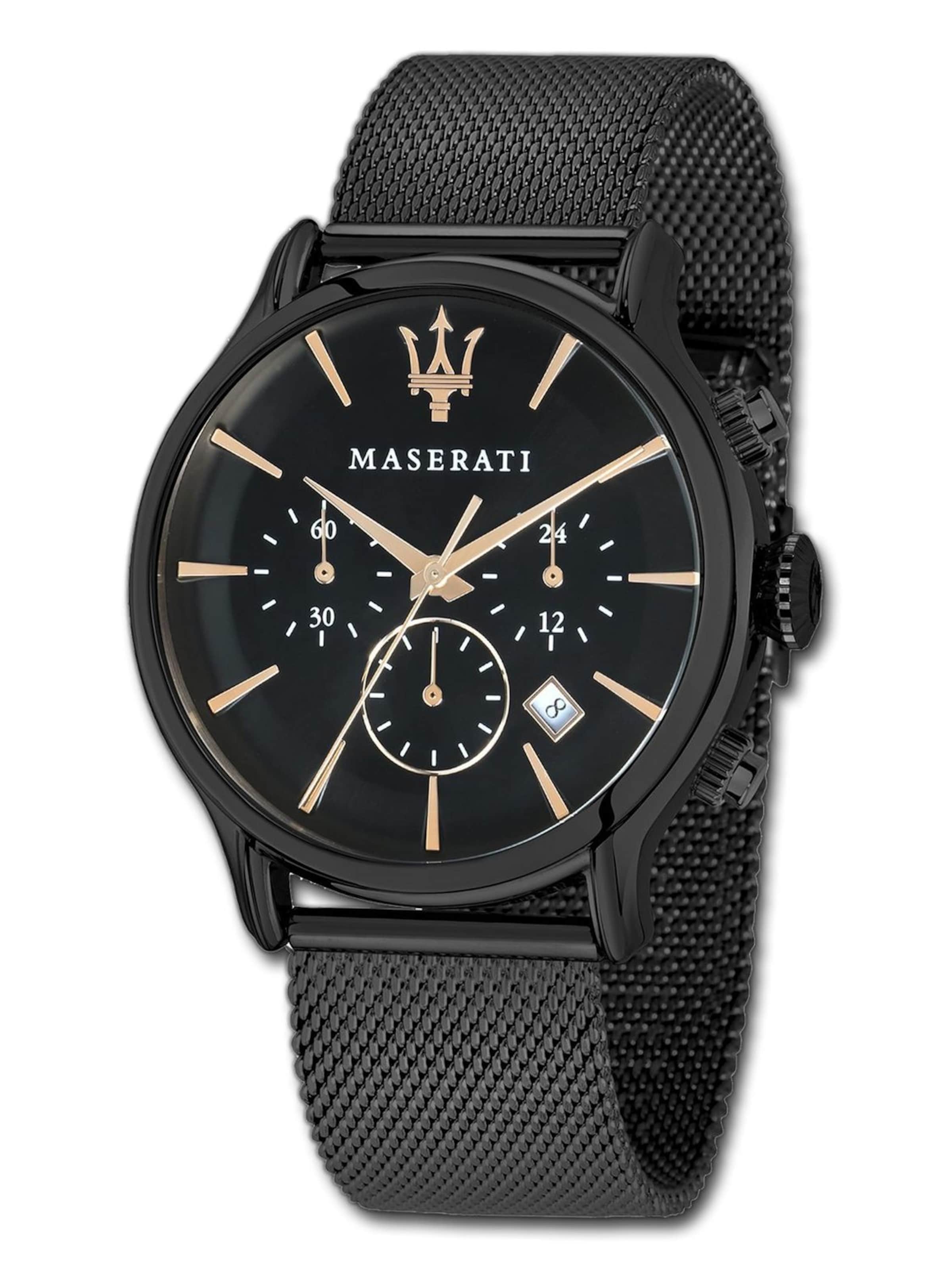 Maserati Analoog horloge in Zwart: voorkant