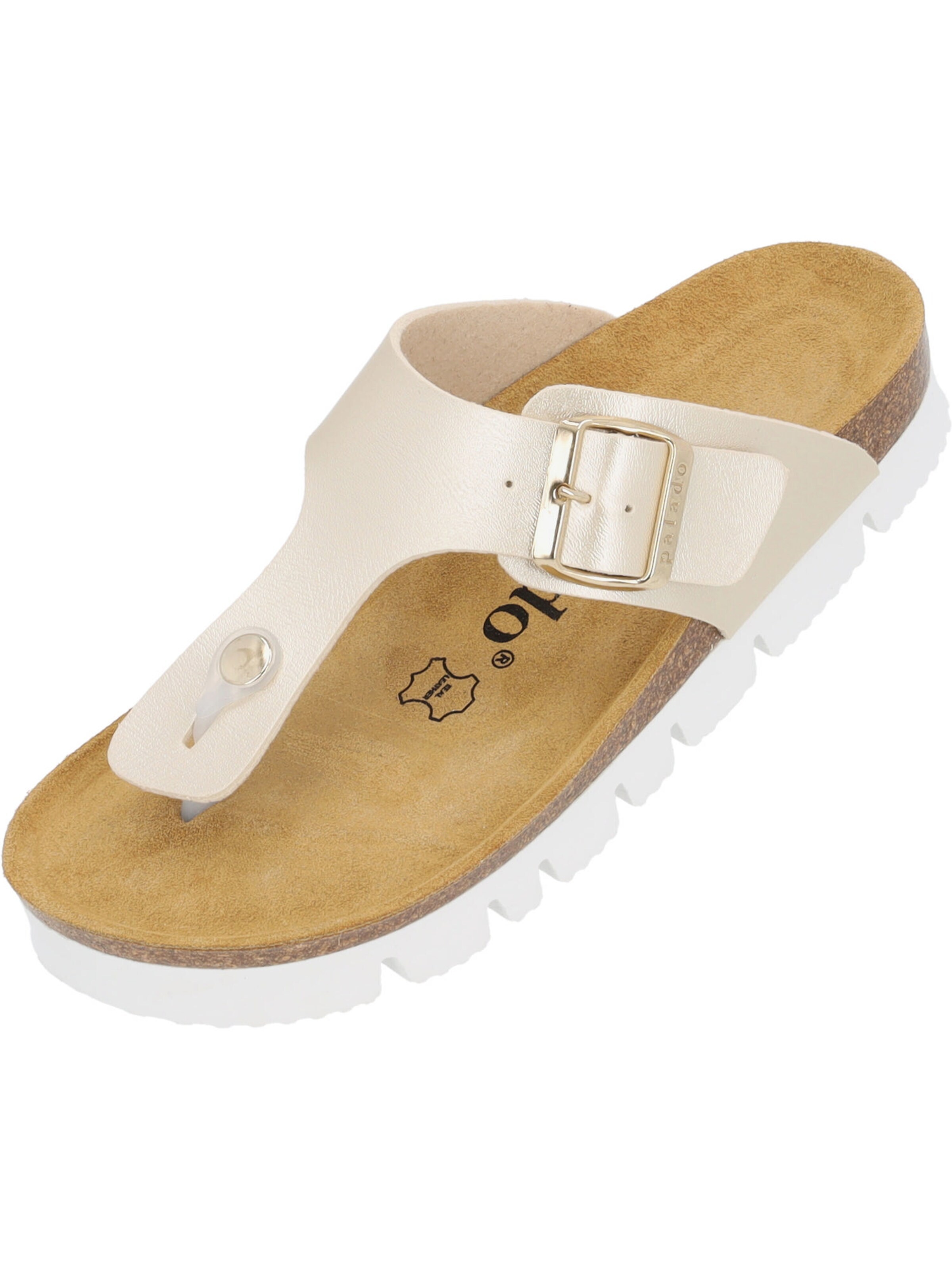 Palado T-bar sandals 'Palado Kos PL Metallic' in Gold: front