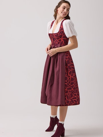 waldorff Dirndlbluse 'Lejla' mit Chiffon mit Scherenarm in Weiß: Vorderseite