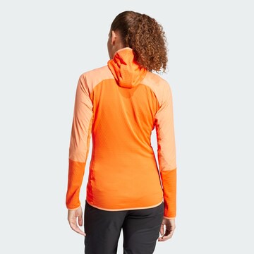 ADIDAS TERREX Athletic Fleece Jacket 'Techrock' in Orange