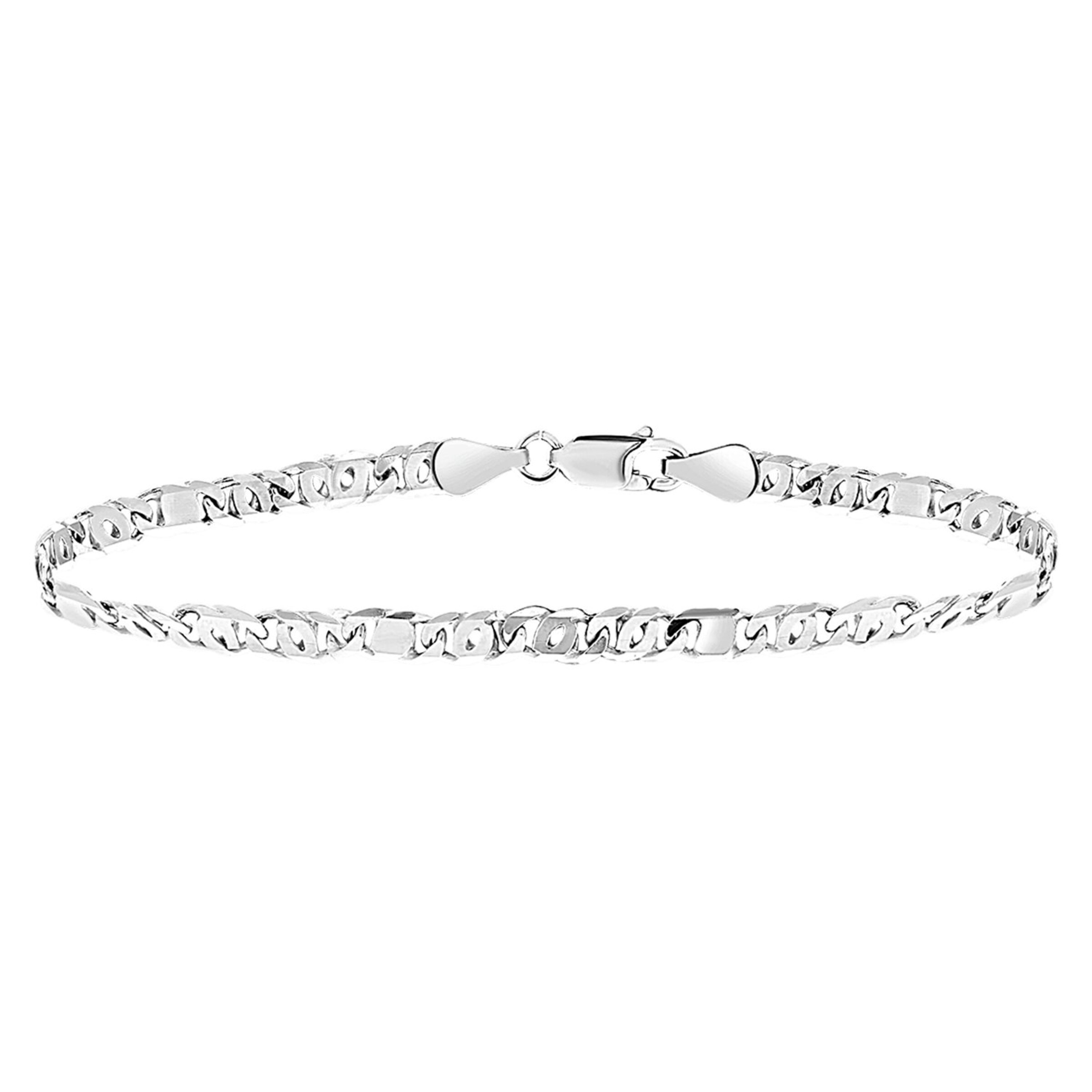 Lucardi Armband 'High Class' in Zilver: voorkant