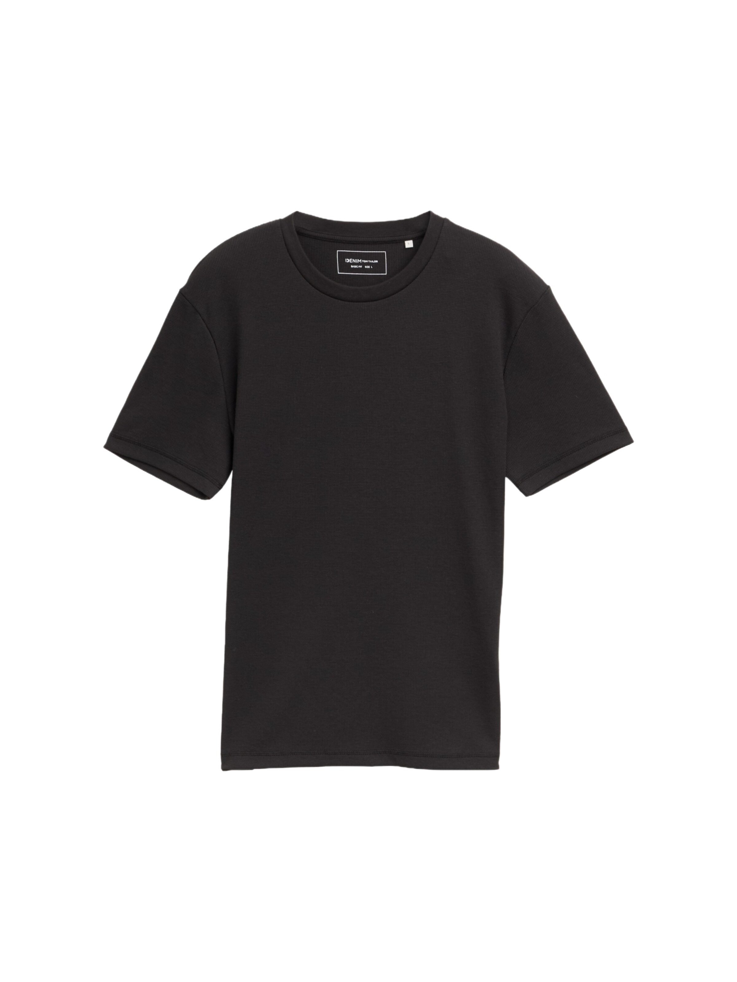 T-Shirt TOM TAILOR en noir : devant