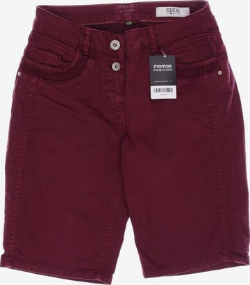 CECIL Shorts in XS in Red: front