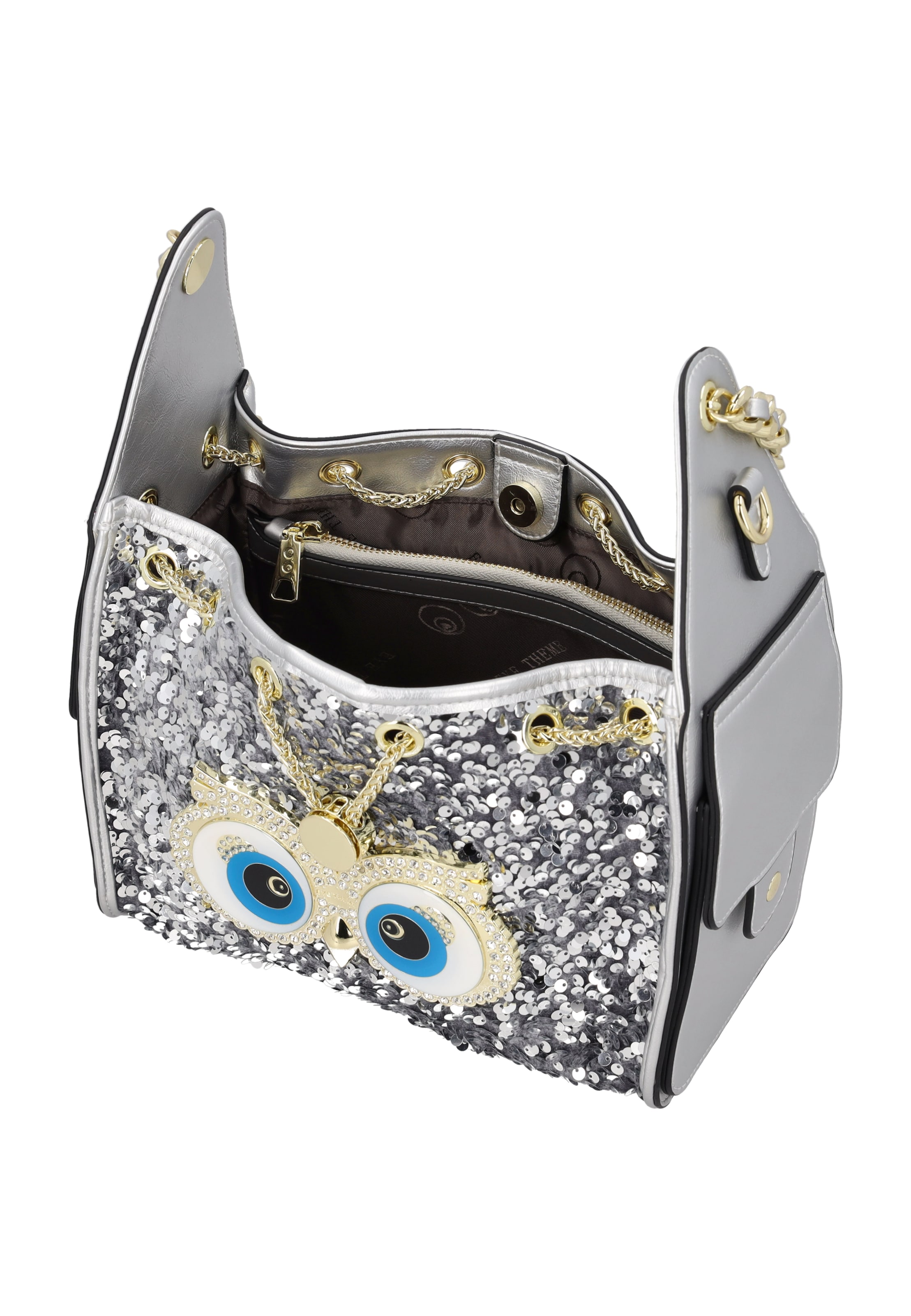 myMo Pop - Bolso de hombro 'Eye Theme' en plata