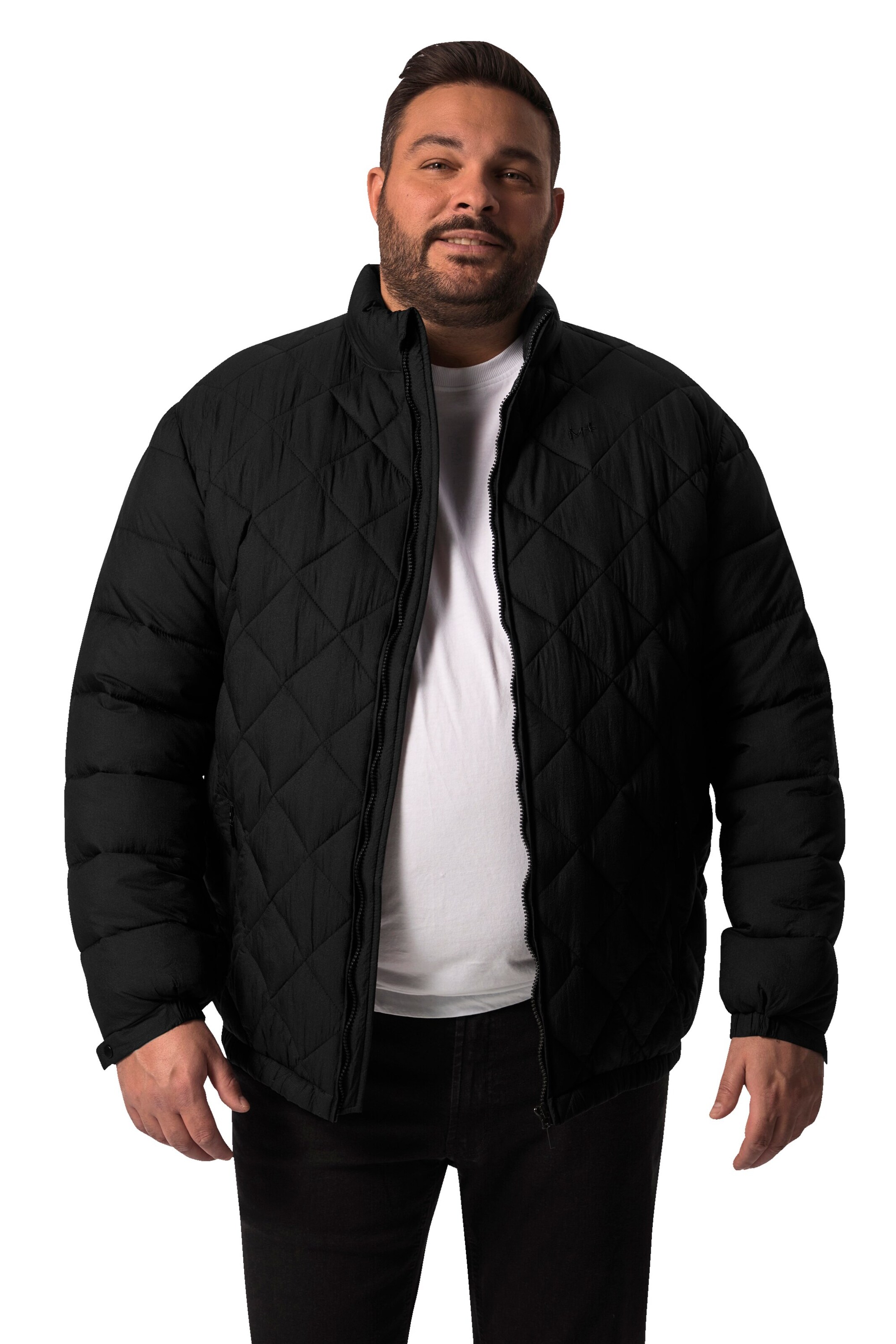 Men Plus Winter jacket in Black: front