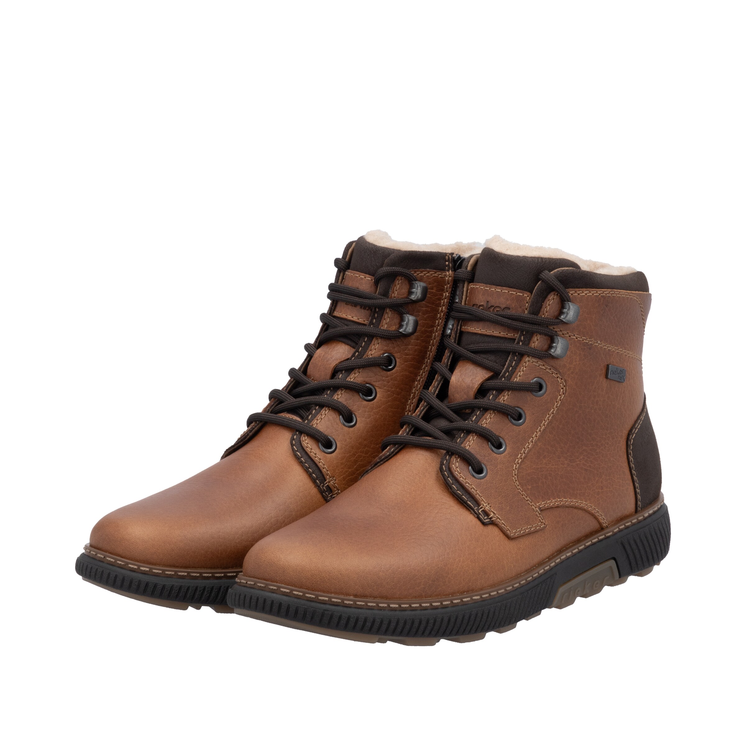 Rieker - Botas com atacadores em castanho