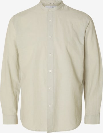 SELECTED HOMME Slim fit Button Up Shirt in Green: front