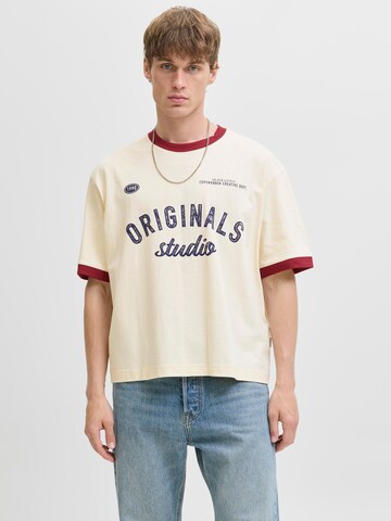 JACK & JONES T-Shirt in Beige: Vorderseite