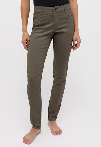 Coupe slim Pantalon 'Malu' Angels en marron : devant