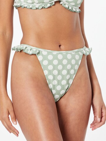 Nasty Gal Bikini bottom in Green: front